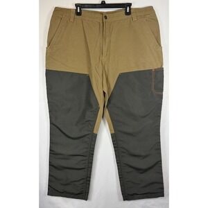Field & Stream Brush Pants Khaki Briar Leg Patches Hunting Fishing Men's 44